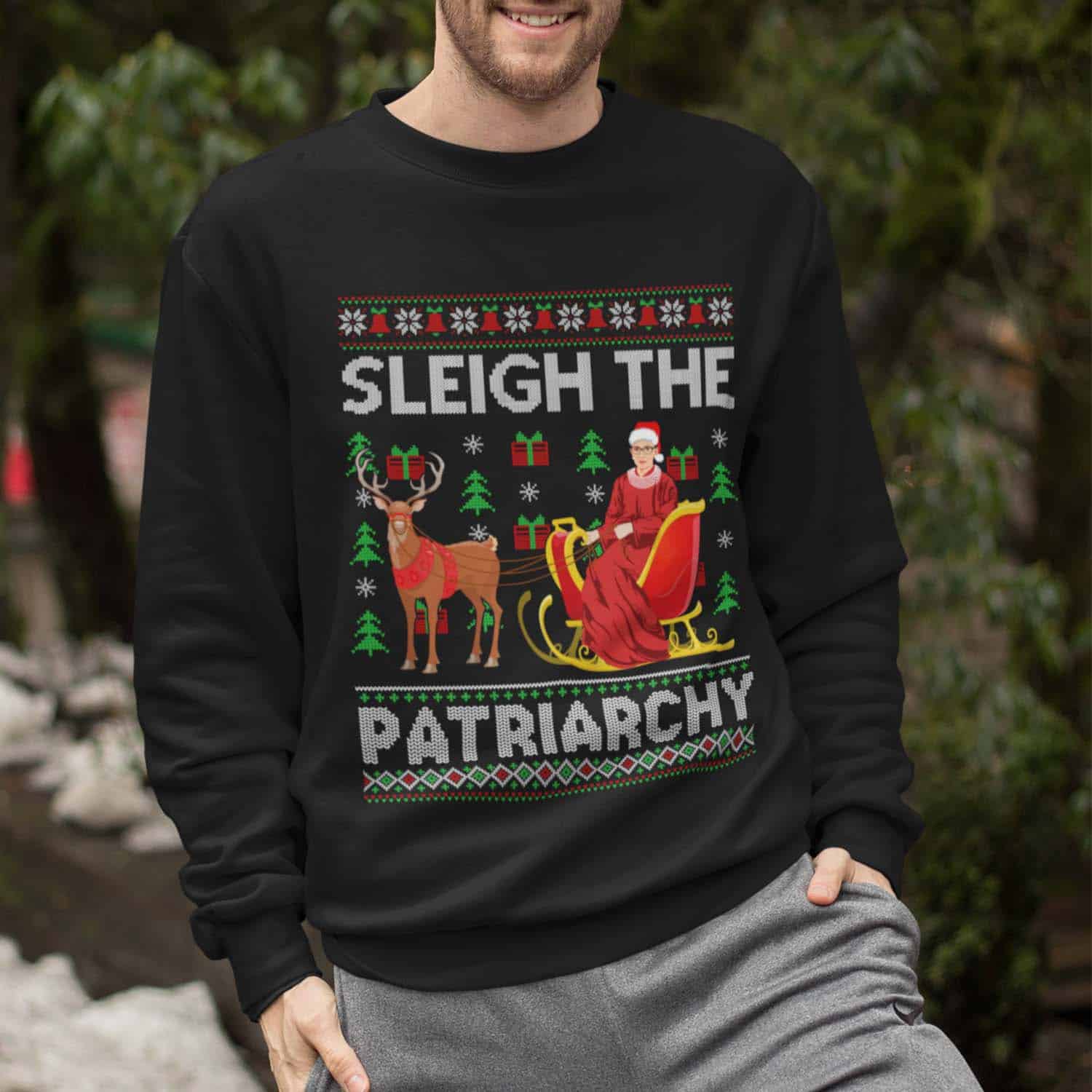 Rbg Sleigh The Patriarchy Christmas Sweater Rbg Sleigh The Patriarchy Christmas Sweater