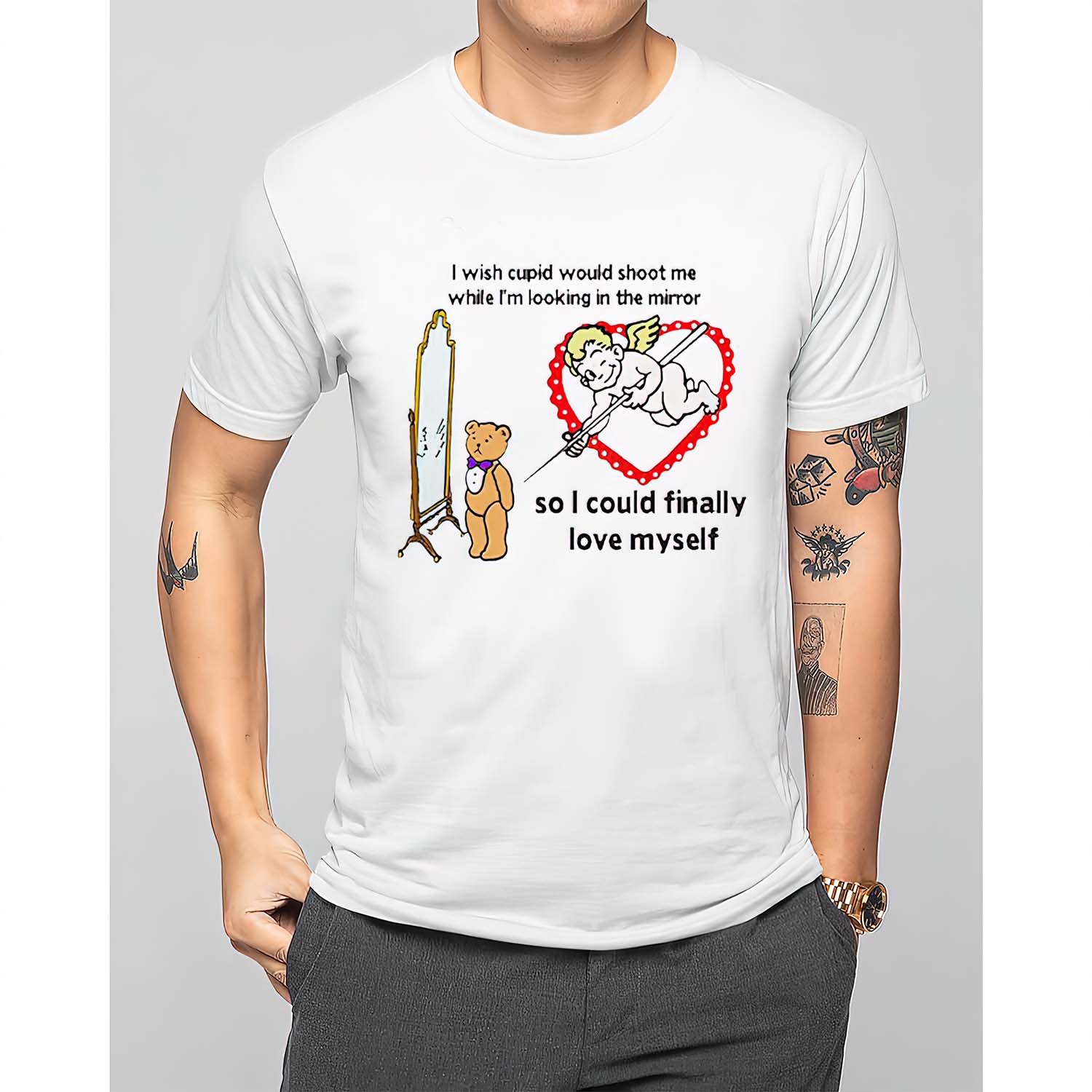 I Wish Cupid Would Shoot Me While I’M Looking In The Mirror Shirt
