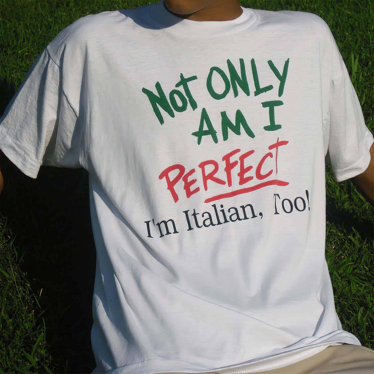 Not Only Am I Perfect I’M Italian Too Shirt