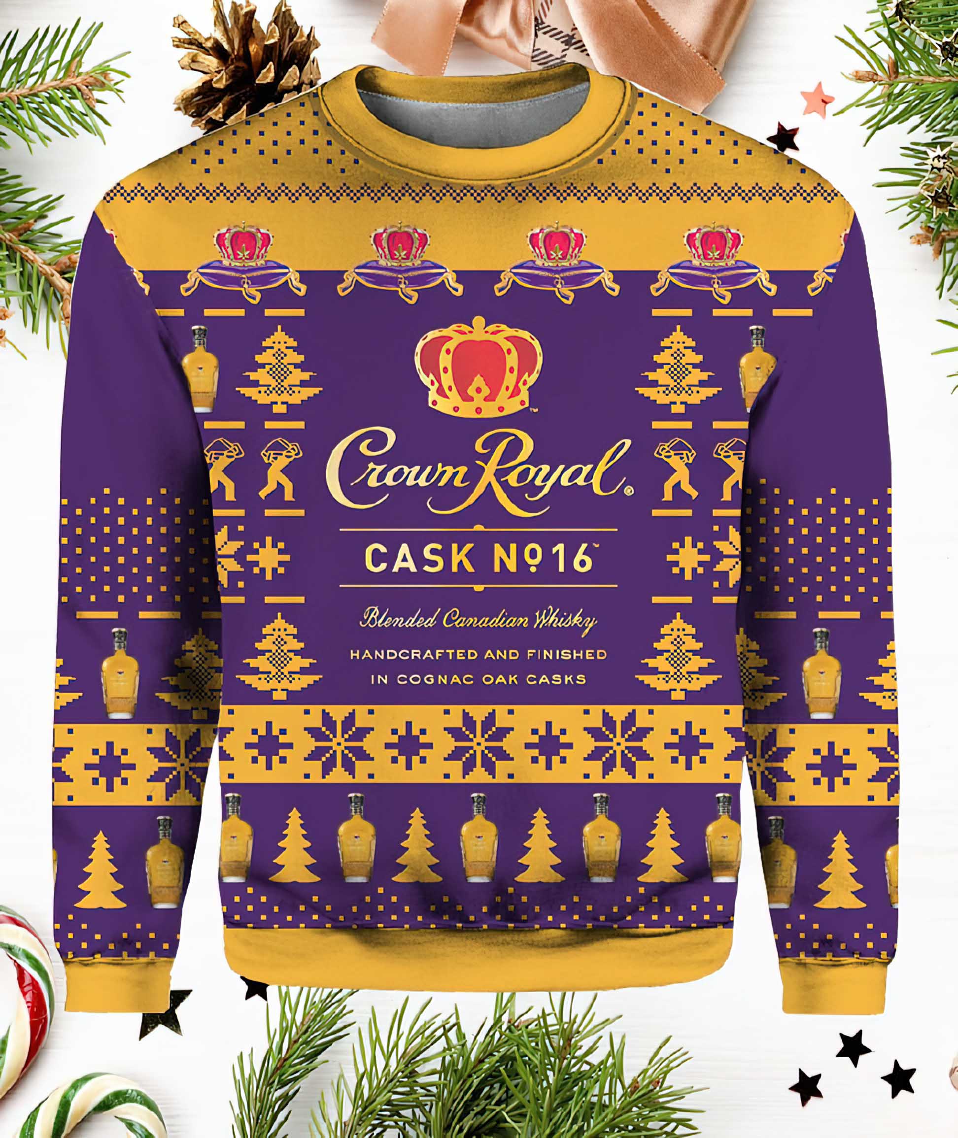 Crown Royal Cask No 16 Ugly Christmas Sweater Crown Royal Cask No 16 Ugly Christmas Sweater