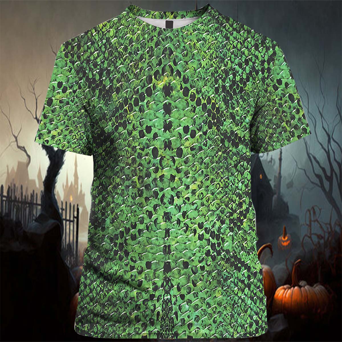 Halloween Green Snake Snakeskin Costume Shirt