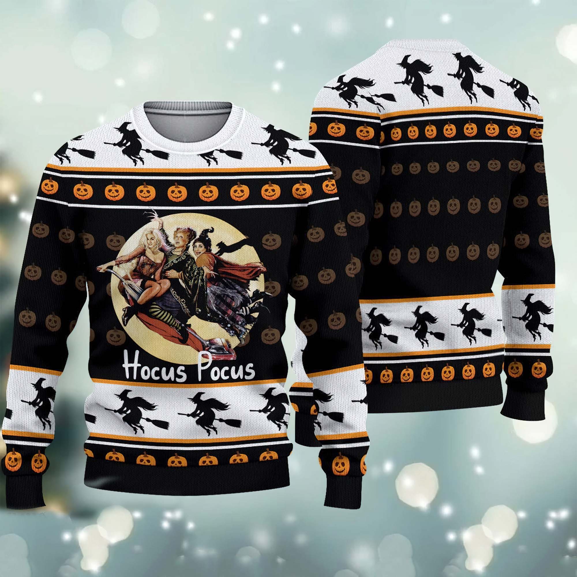Halloween Vintage Hocus Pocus Sanderson Sisters Ugly Sweater