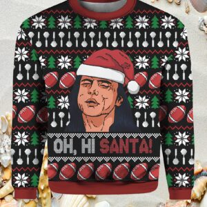 Oh Hi Santa The Room Ugly Christmas Sweater.jpg