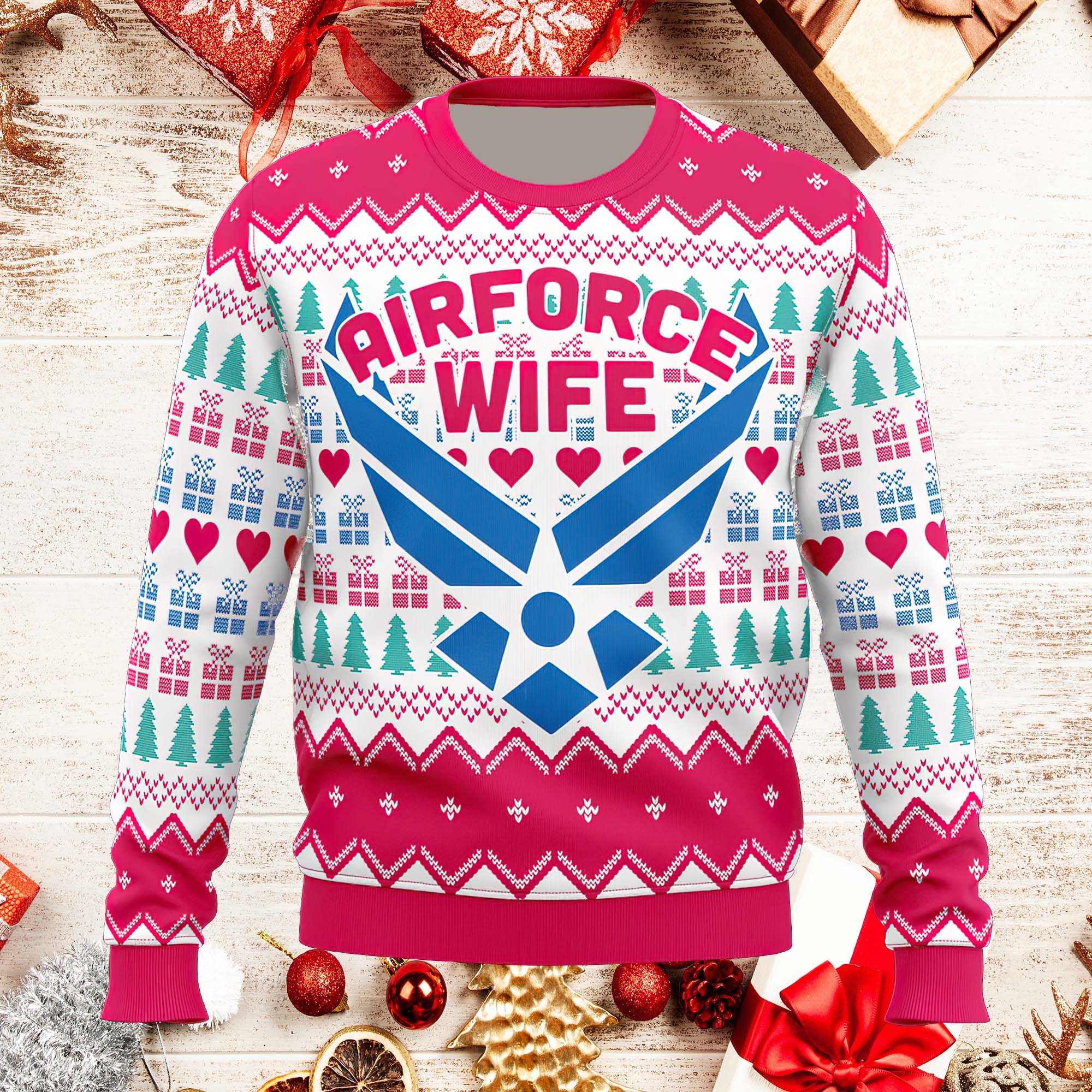 Air Force Wife Ugly Christmas Sweater