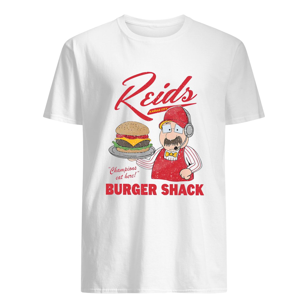 Reids Kansas City Champions Eat Here Burger Shack Shirt Reids Kansas City Champions Eat Here Burger Shack Shirt
