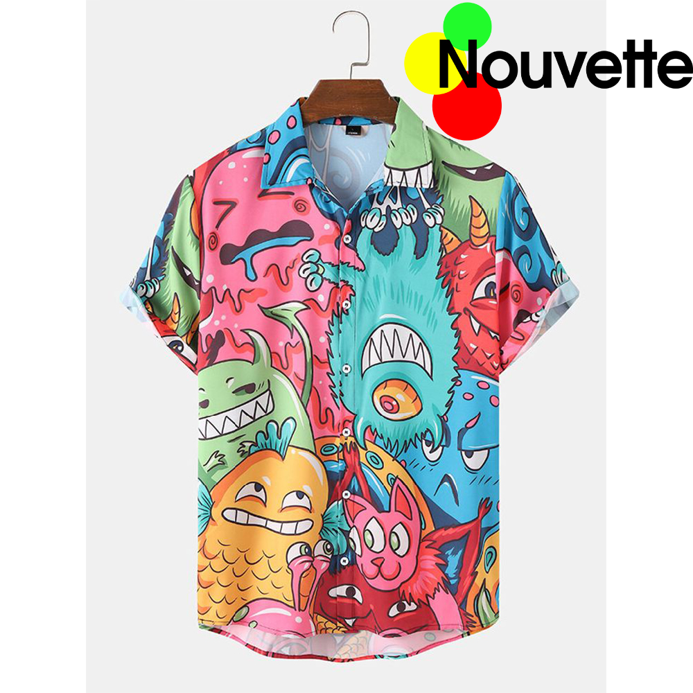 Cartoon Monster Hawaiian Shirt