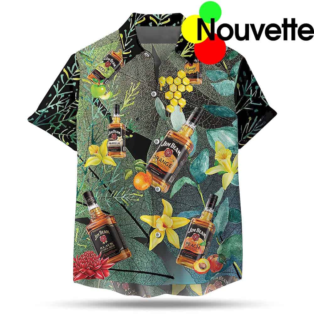 Jim Beam Maple Leaves Hawaiian Shirt