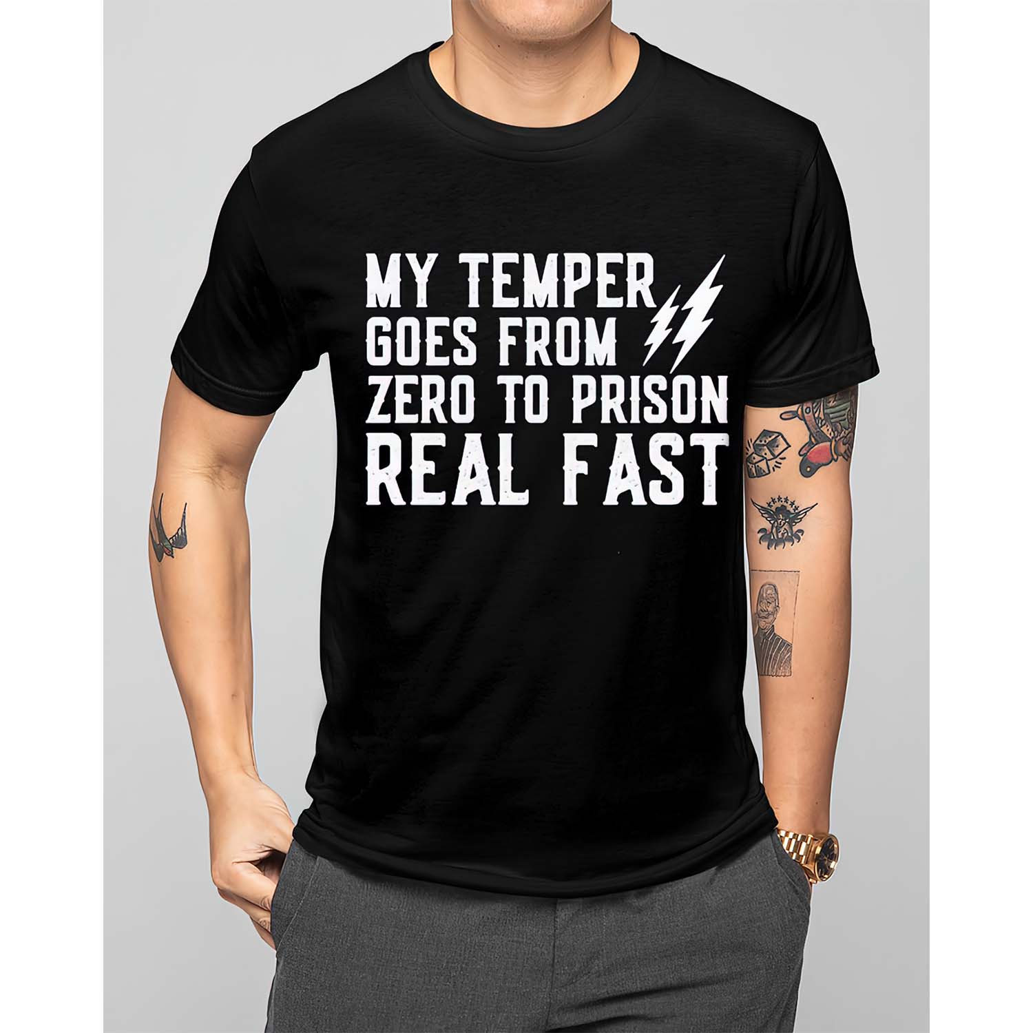My Temper Goes From Zero To Prison Real Fast Shirt