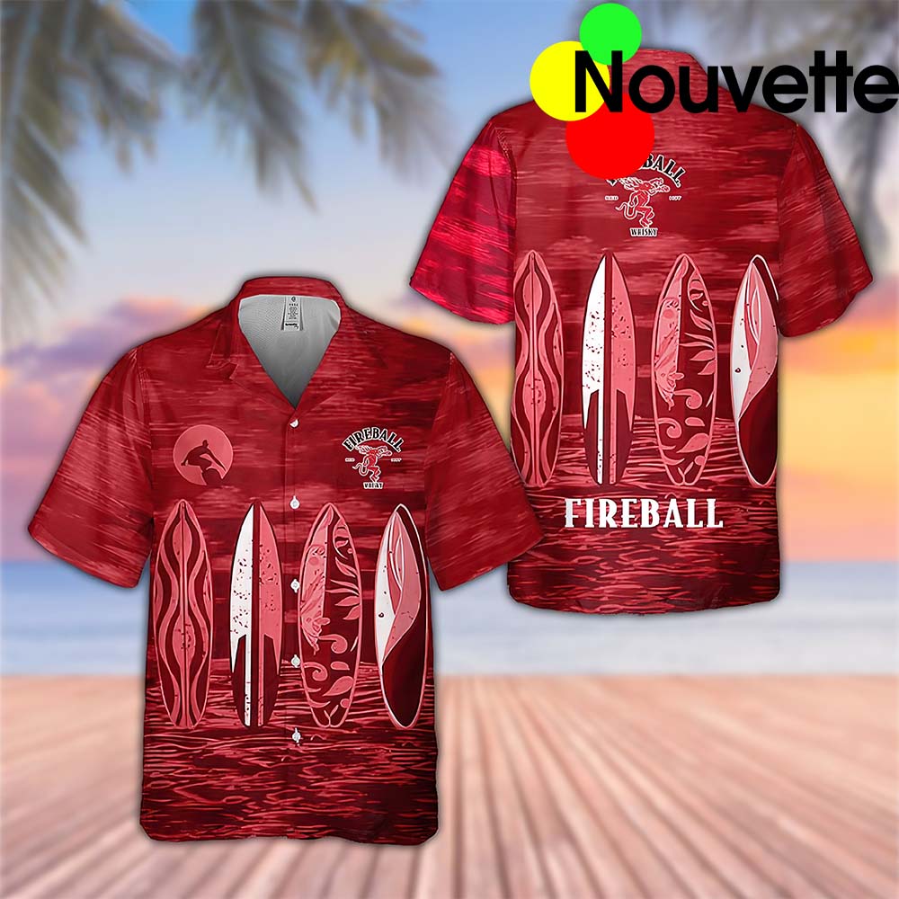 Fireball Surfing Hawaiian Shirt