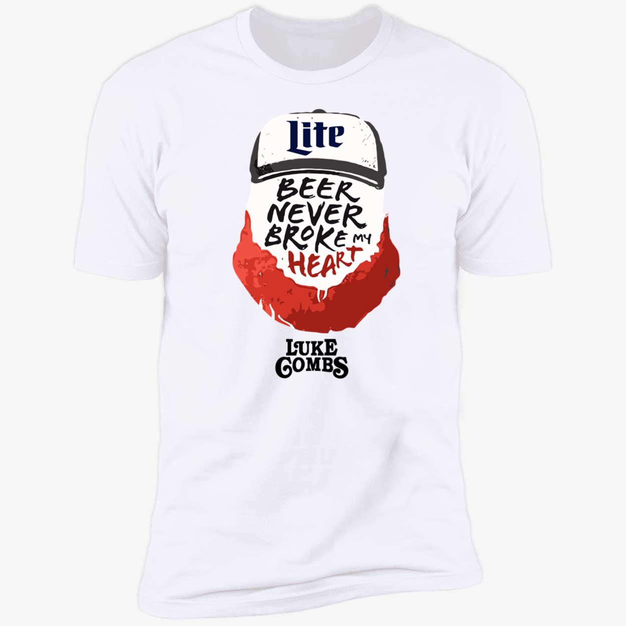 Luke Combs Miller Lite Beer Never Broke My Heart Shirt