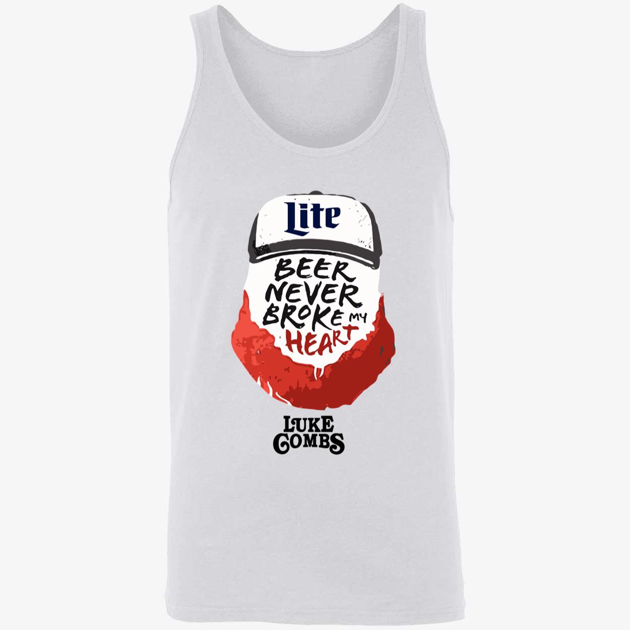 Luke Combs Miller Lite Beer Never Broke My Heart Shirt