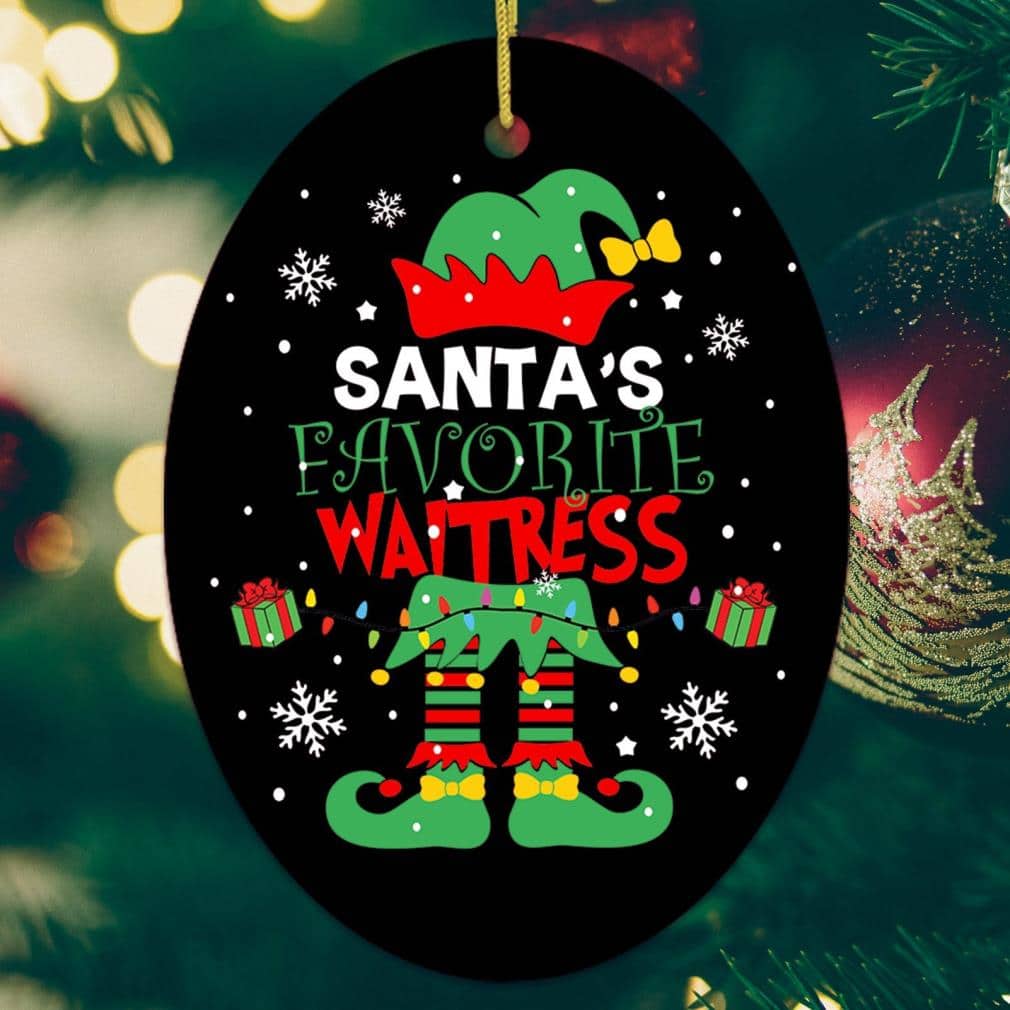Elf Santa’S Favorite Waitress Ornament
