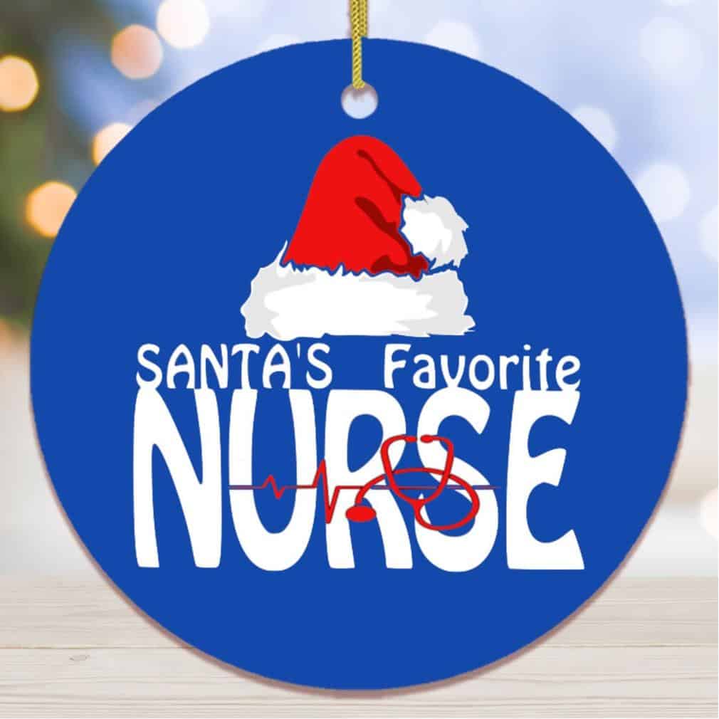 Santa’S Favorite Nurse Ornament