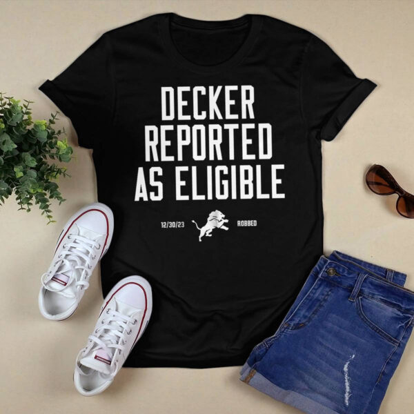 Lions Decker Reported As Eligible Shirt