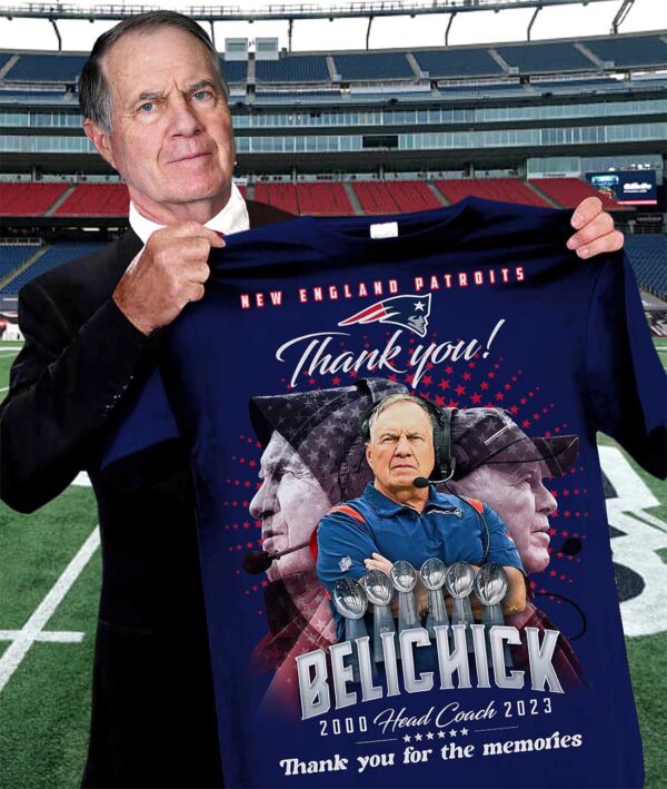 Thank You Belichick 2000 2023 Head Coach Thank You For The Memories Shirt