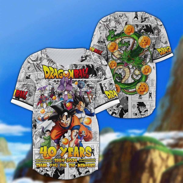 Dragon Ball 40 Years Of 1984 2024 Thank You For The Memories Baseball Jersey