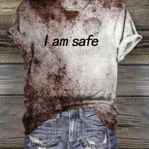 Blood I Am Safe Halloween Shirt