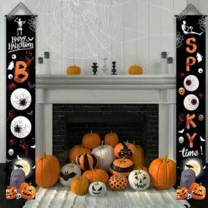 Boo Skull Door Halloween Porch Banner