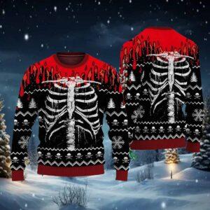 Christmas Lights Skeleton Ugly Sweater