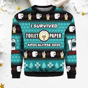 I Survived Toilet Paper Apocalypse 2020 Christmas Ugly Sweater