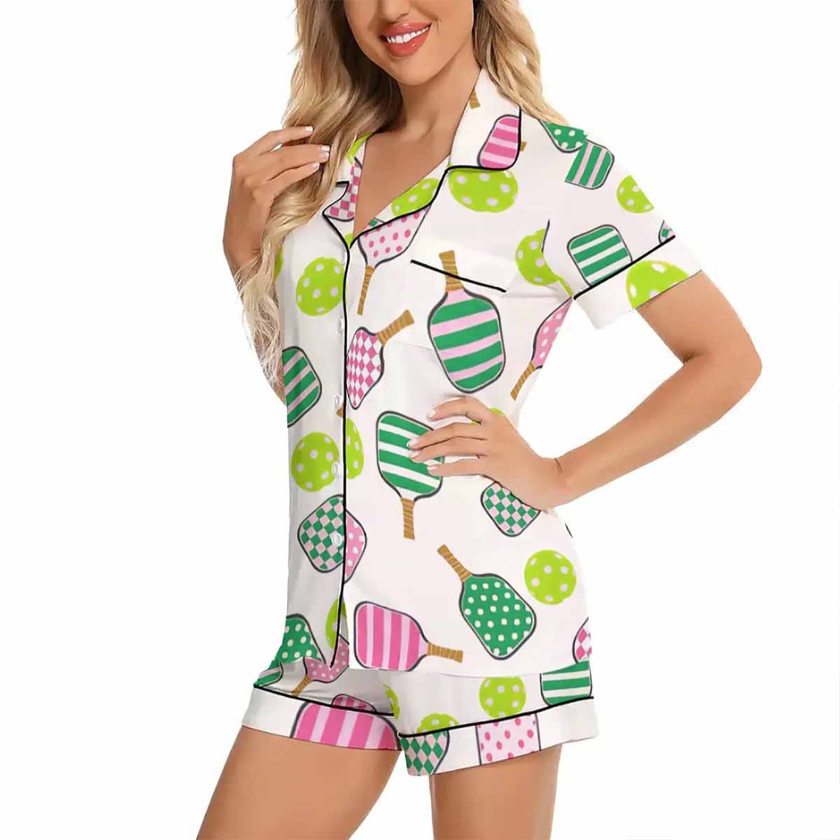 Pickleball Dogs Pajama Short Set main image 0