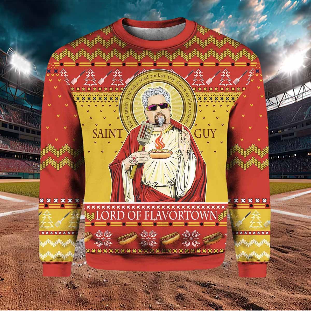Guy fieri flavortown christmas jumper