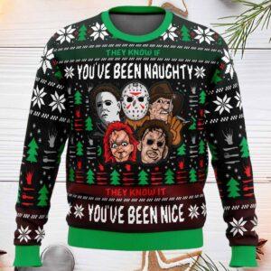 Slasher Horror Movie Ugly Christmas Sweater