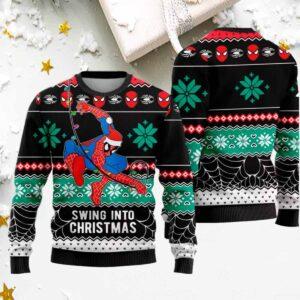 Spider-Man Swing Into Christmas Ugly Sweater