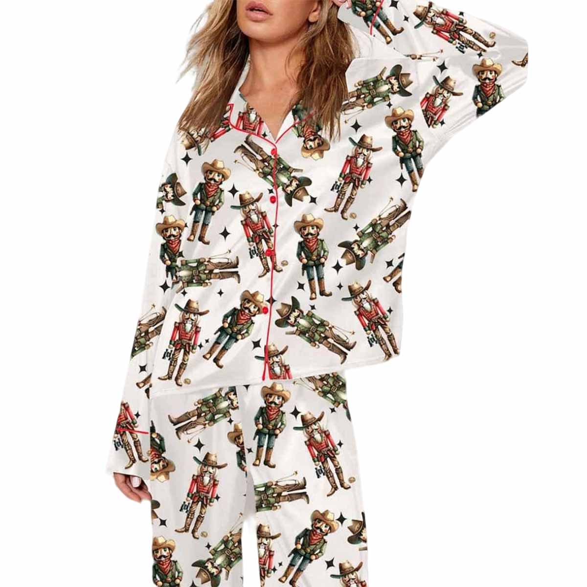 Cowboy Nutcracker Christmas Pajama Set Cowboy Nutcracker Christmas Pajama Set