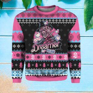Freddy Krueger Dreamer A Nightmare On Elm Street Christmas Ugly Sweater