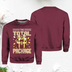 Jayden Daniels Commanders The Total Package Ugly Sweater