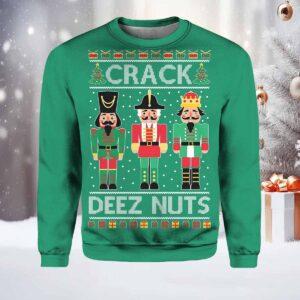 Crack Deez Nuts Ugly Christmas Sweater