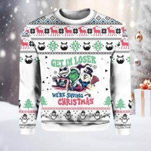 Get In Loser We're Saving Christmas Sweater