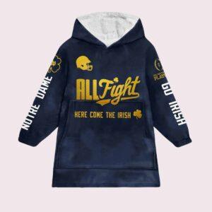 Notre Dame Sugar Bowl Playoff Quarterfinal Here Come The Irish Blanket Hoodie