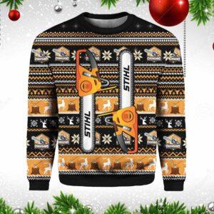 Stihl Chainsaws All Over Print Ugly Christmas Sweater