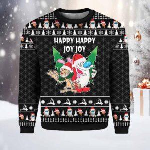 The Ren Stimpy Show Ugly Christmas Sweater