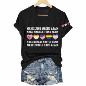 Make Lying Wrong Again Make America Think Again Shirt