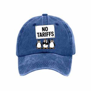Penguin No Tariffs Print Baseball Cap