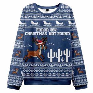 Weeping Elk Christmas Not Found Ugly Christmas Sweater